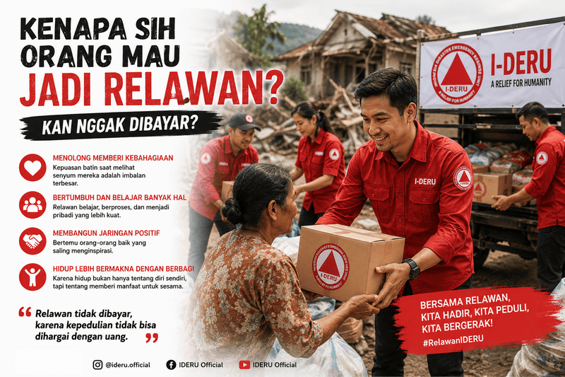 Jadi relawan tidak dibayar