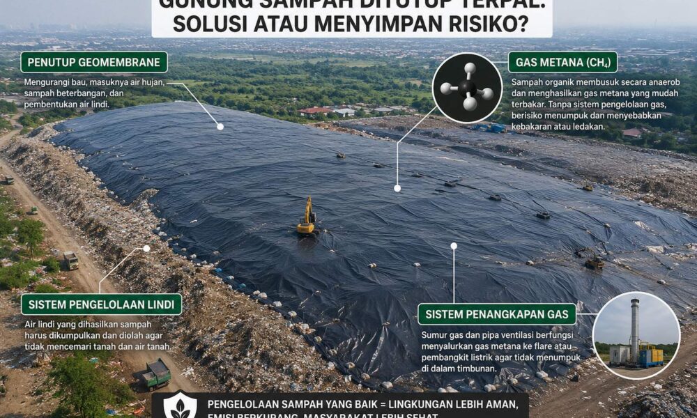 Gunung Sampah Ditutup Terpal