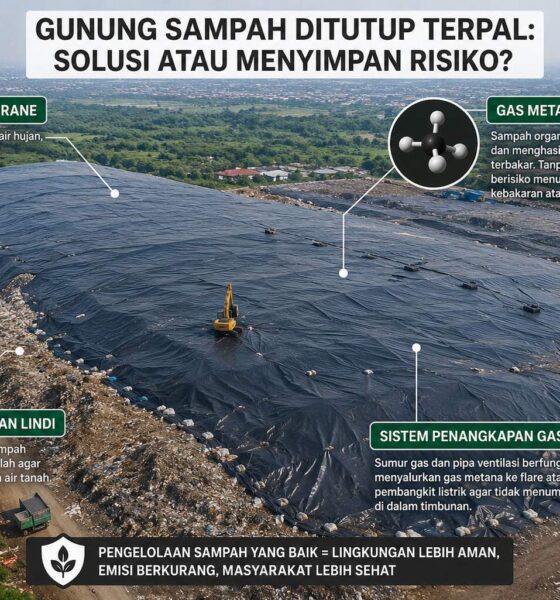Gunung Sampah Ditutup Terpal